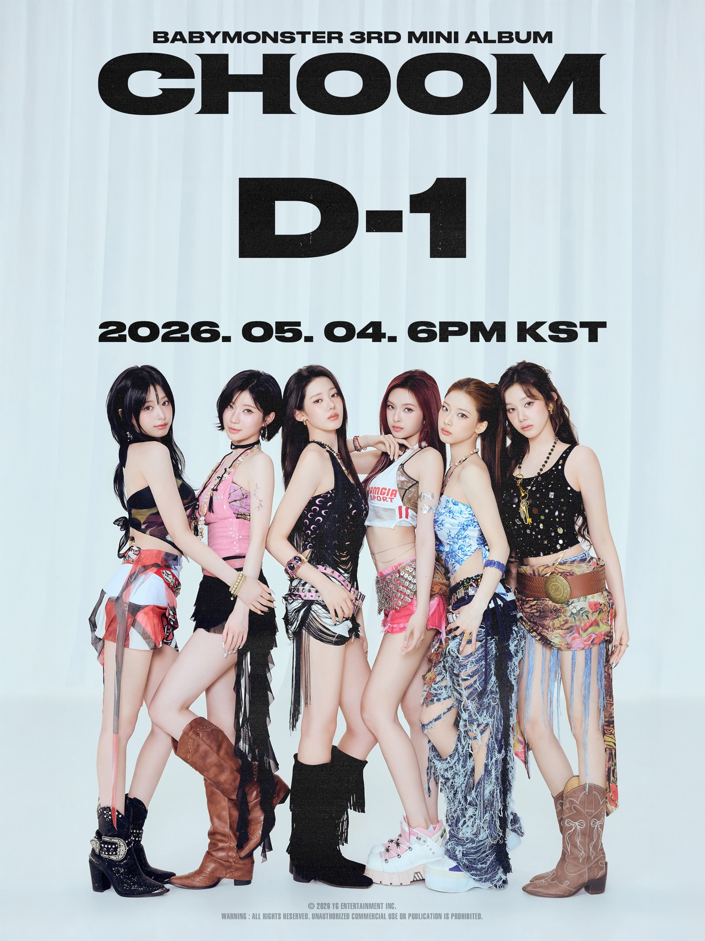 BABYMONSTER CHOOM 3rd Mini Album D-1 Poster